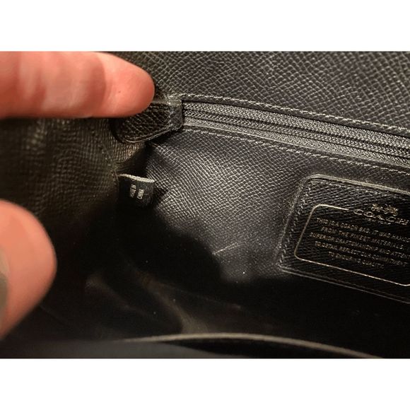 COACH 33615 PAGE FLAP BLACK & FLORAL SHOULDER BAG - Picture 4 of 11